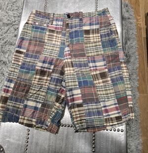 Men's Y2K Patchwork Plaid Shorts